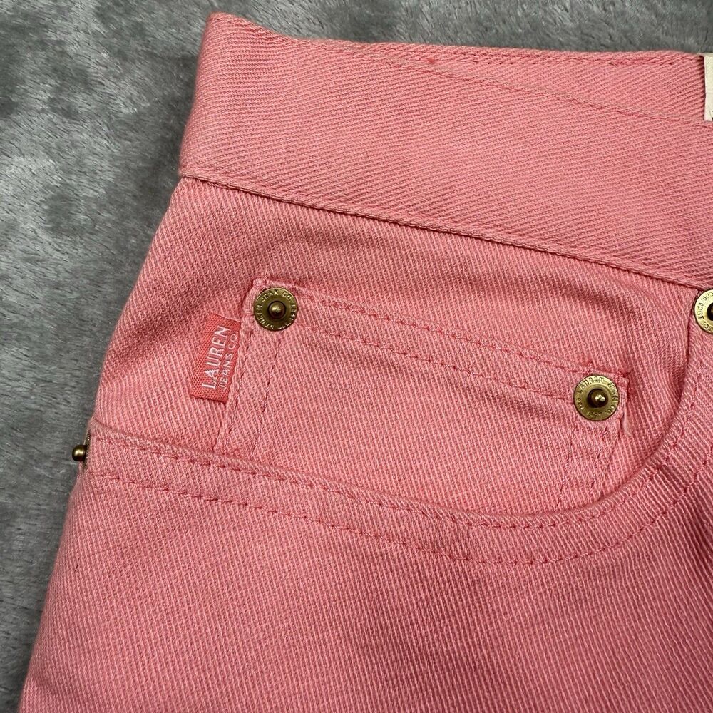 Lauren Jeans Co Jeans Women’s 12 Coral Crop Denim Straight Leg Summer Casual - Picture 10 of 10